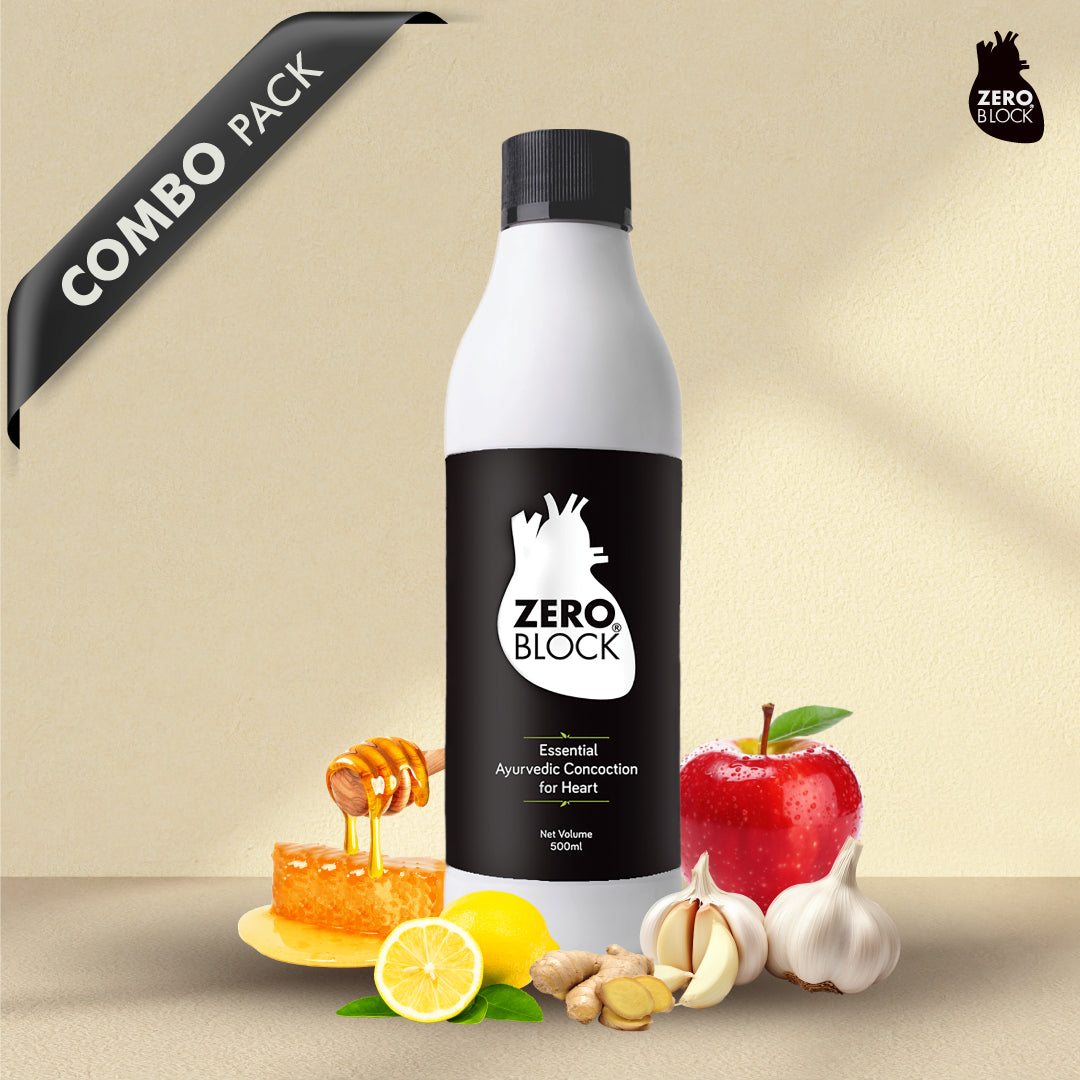 COMBO PACK of ZERO BLOCK (500ml) & ZERO BLOCK HEARTCARE HERBAL TEA (25 Sachets)