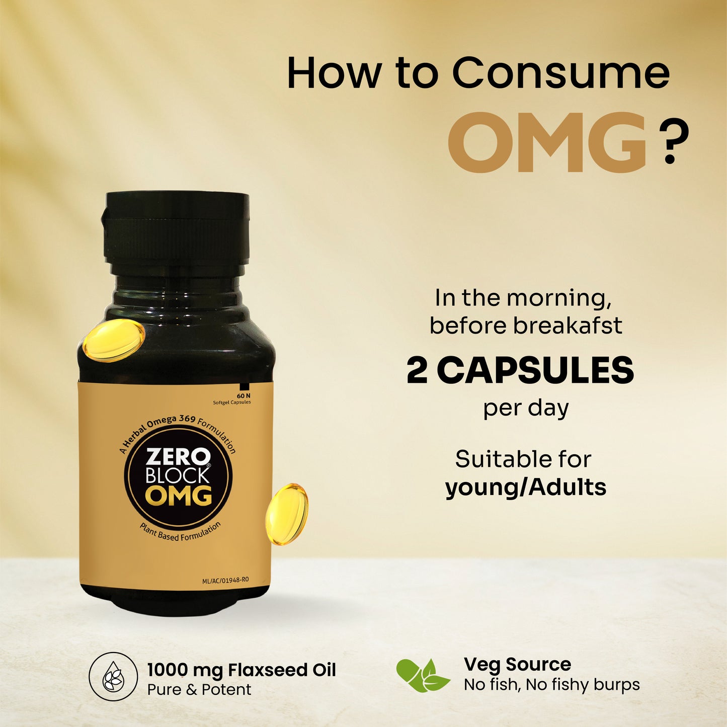 ZERO BLOCK OMG (60 capsules x 1000mg)