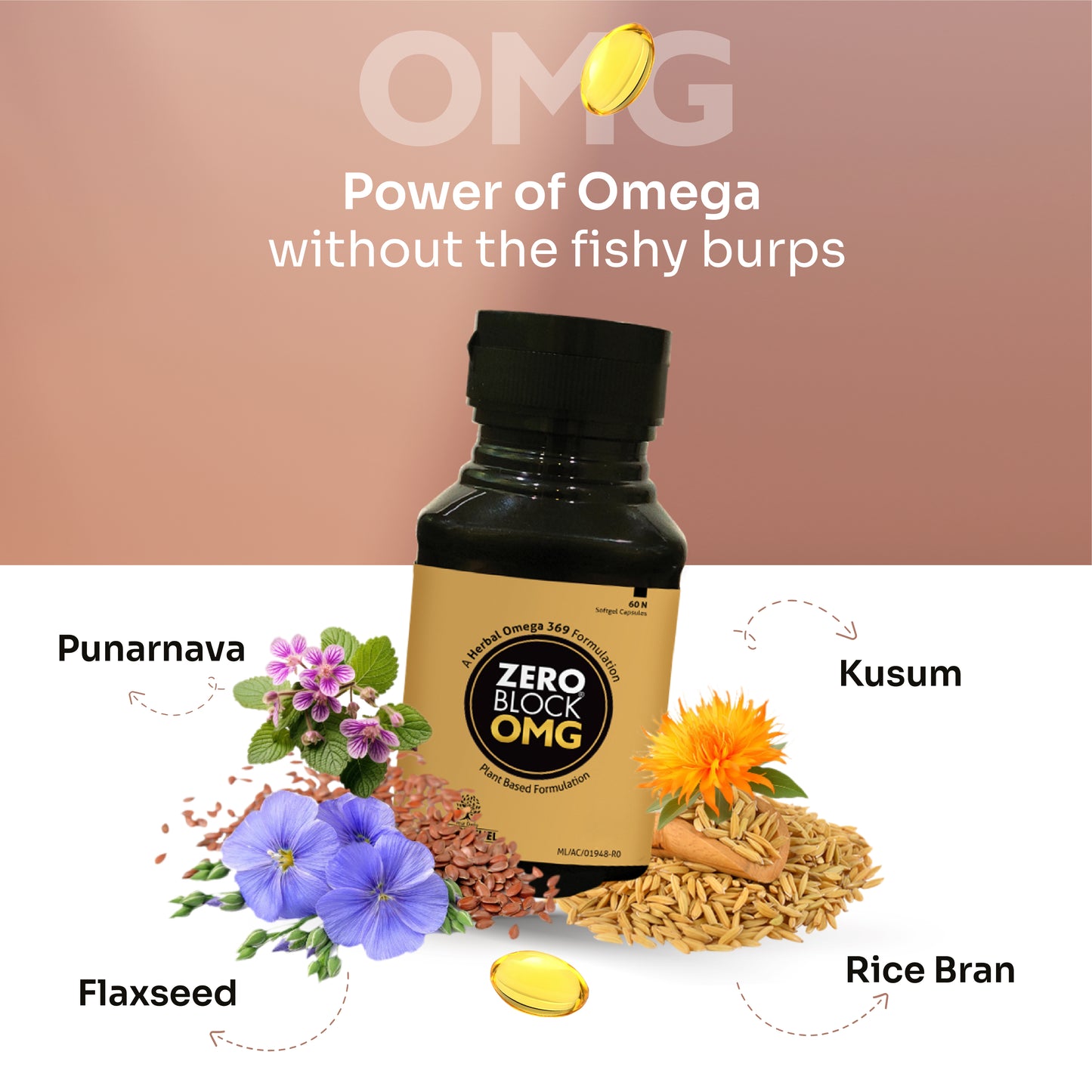 Heart Effective COMBO - ZERO BLOCK 500ml + ZERO BLOCK OMG 60softules x 1300mg