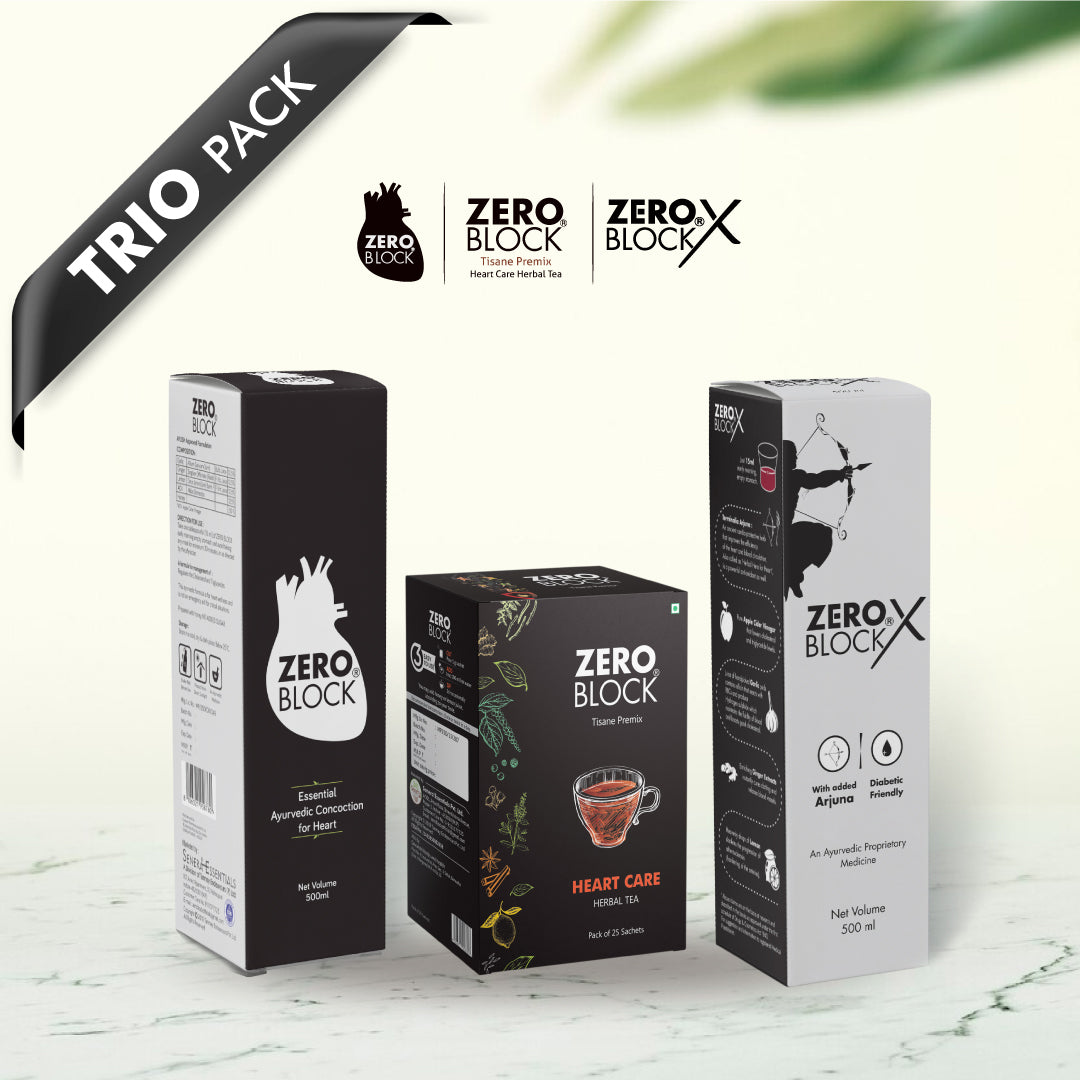 Zero Block, Zero Block X and Tisane Premix Heart Care Herbal Tea Trio Pack