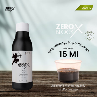 ZERO BLOCK X - Diabetic-Friendly Proven Ayurvedic Concoction for Heart Care - 250ml