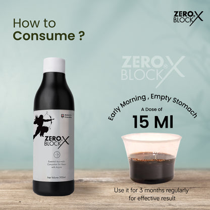 ZERO BLOCK X-Diabetic-Friendly Proven Ayurvedic Concoction for Heart Care-500ml