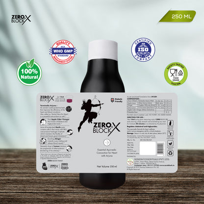 ZERO BLOCK X - Diabetic-Friendly Proven Ayurvedic Concoction for Heart Care - 250ml