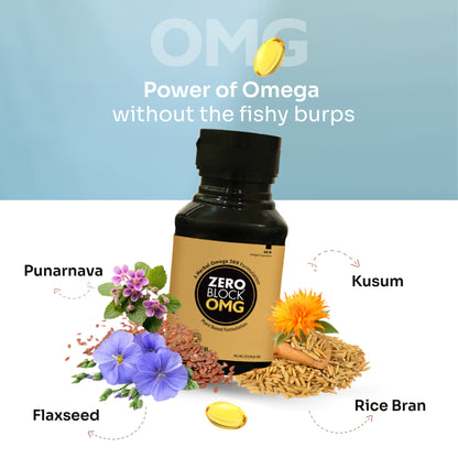 ZERO BLOCK X 500ml concoction + ZERO BLOCK OMG veg source 60 softules (each 1300mg)